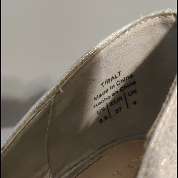 Silver open toe heels - Picture 5 of 6